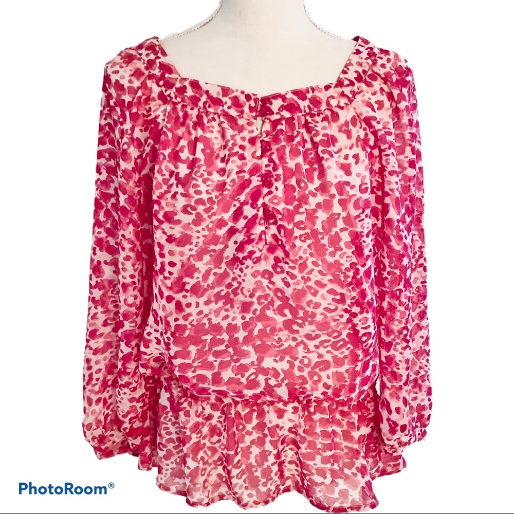 Apt. 9 Pink & White Blouse.